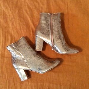 Gold Heeled Booties Sz 11